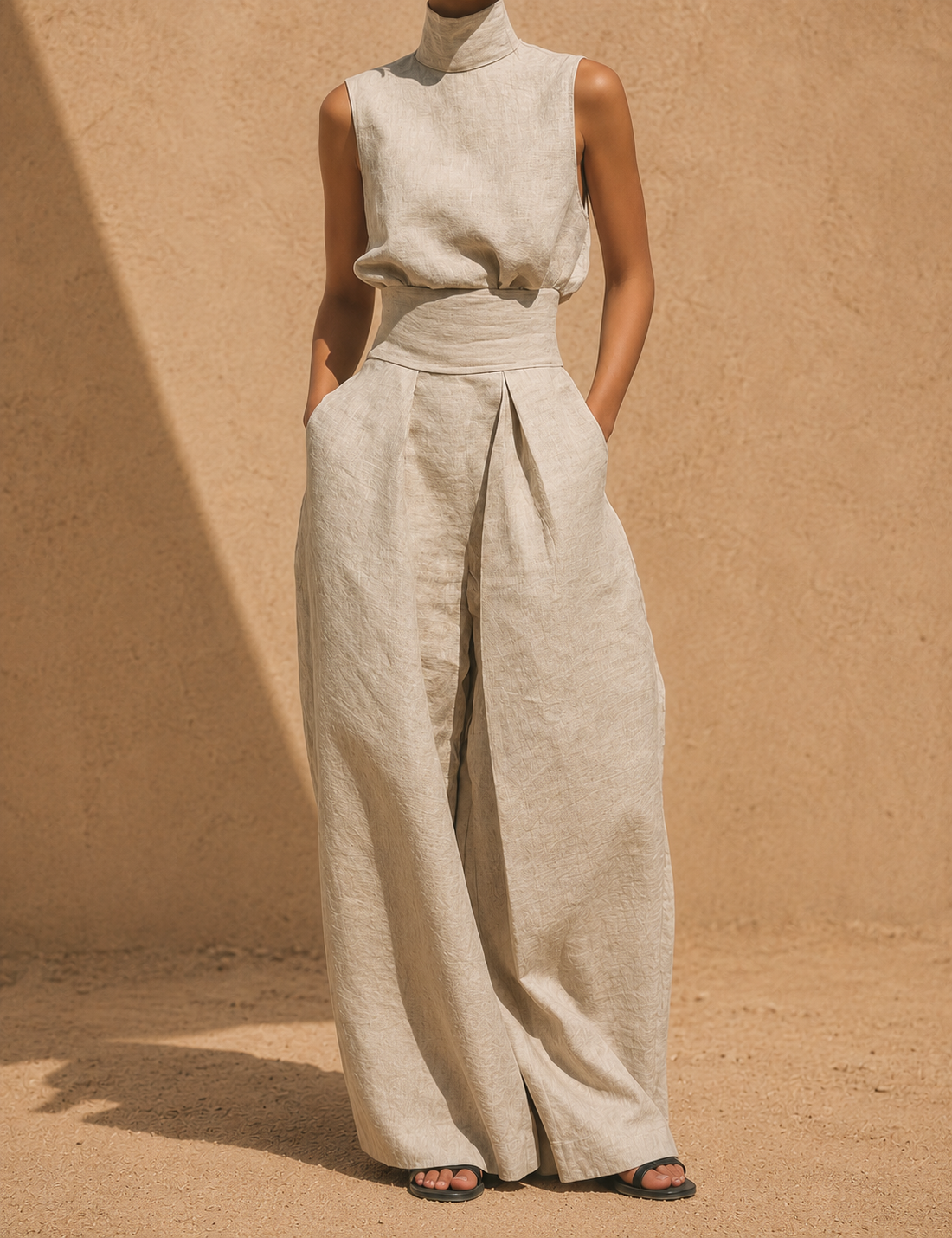 Claudia | Conjunto de Lino Sofisticado