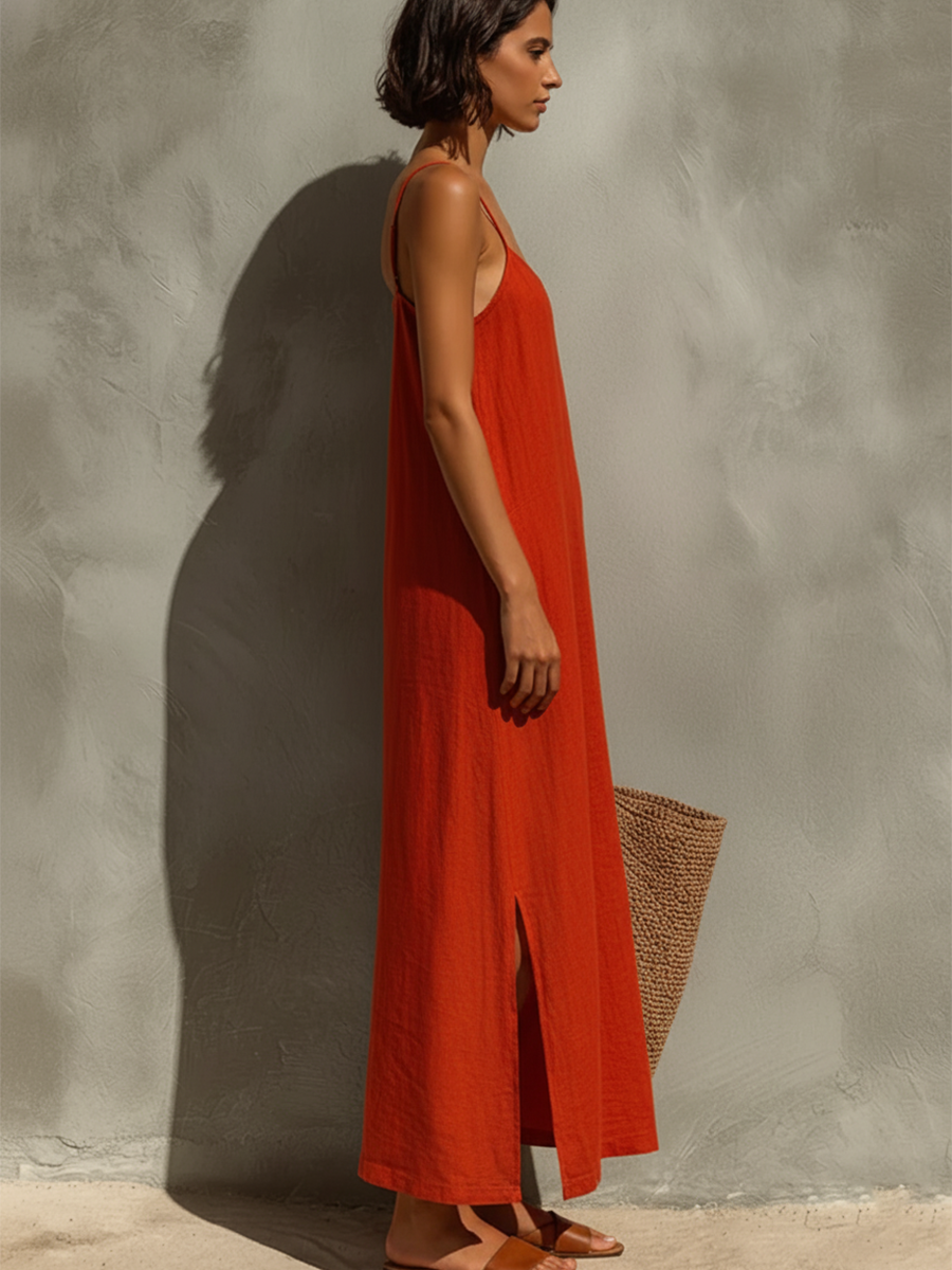 Lina | Vestido boho fluido de algodón