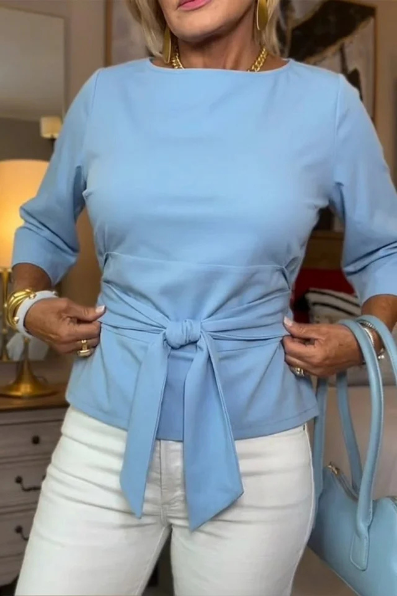 Marta | Top elegante con lazo en la cintura