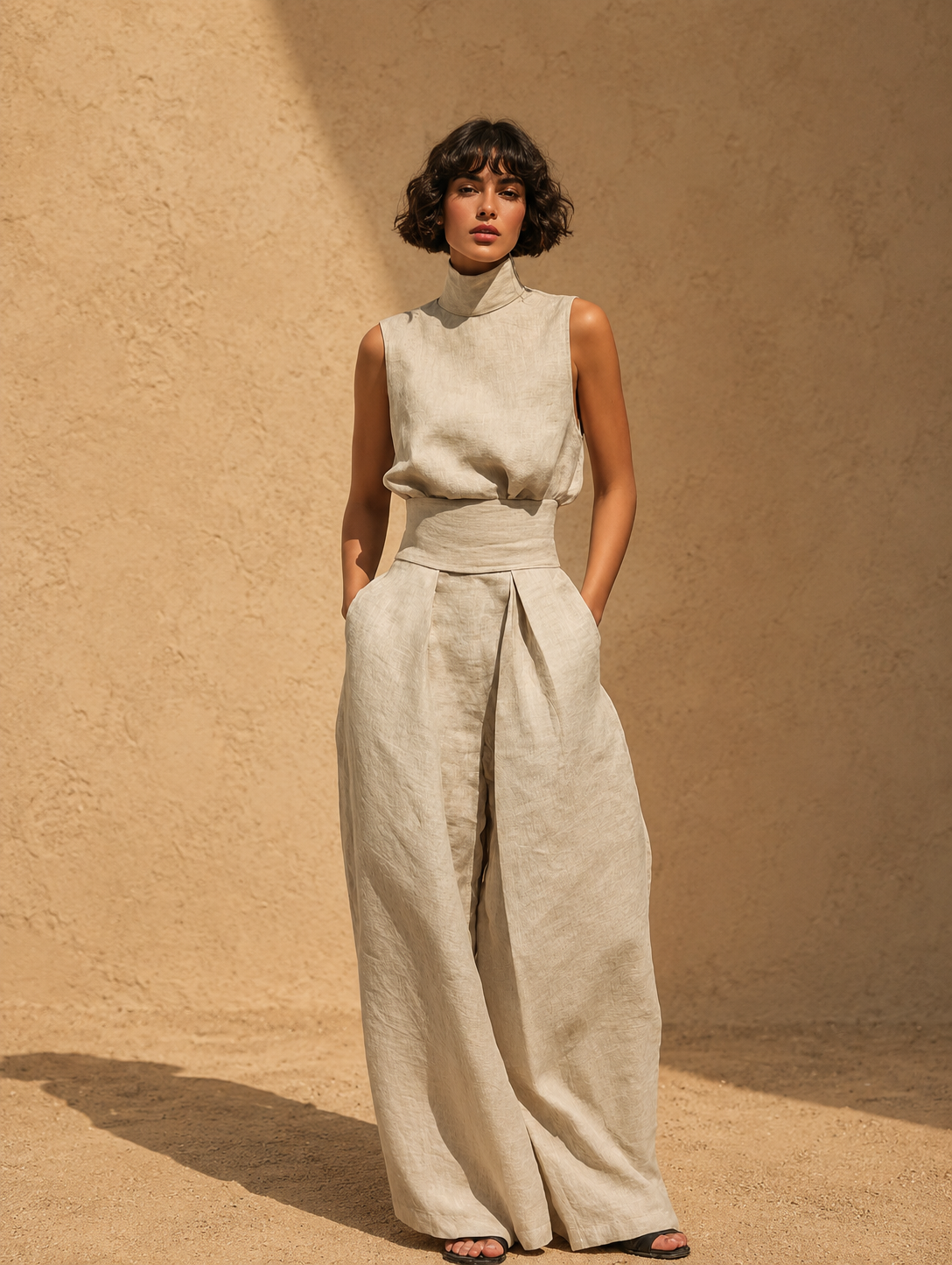 Claudia | Conjunto de Lino Sofisticado