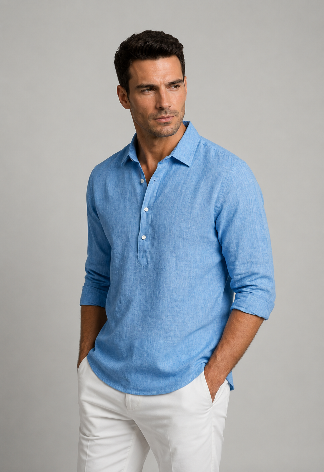 Álvaro - Camisa clásica de algodón