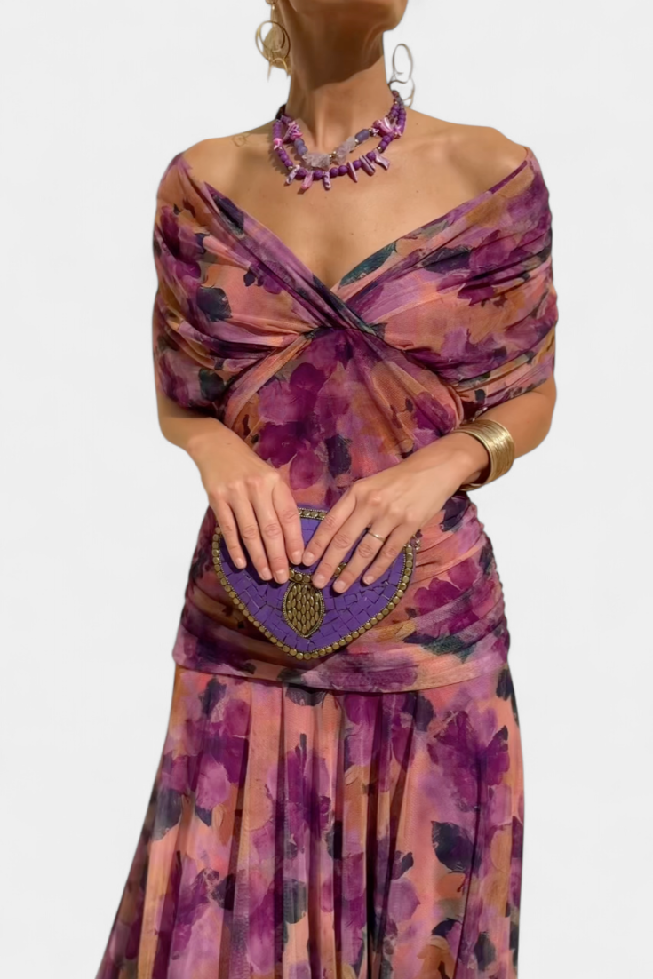 Eloria | Vestido floral de caída etérea